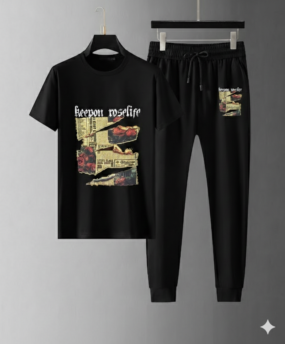 Trendy Mash T-Shirt Trouser Combo