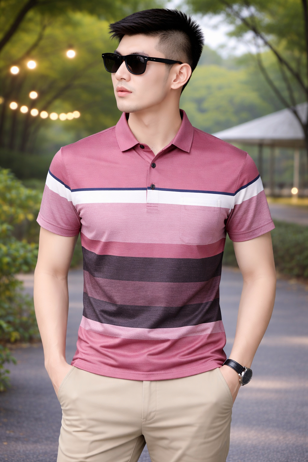 New Synthetic polyester Polo Shirt For Men