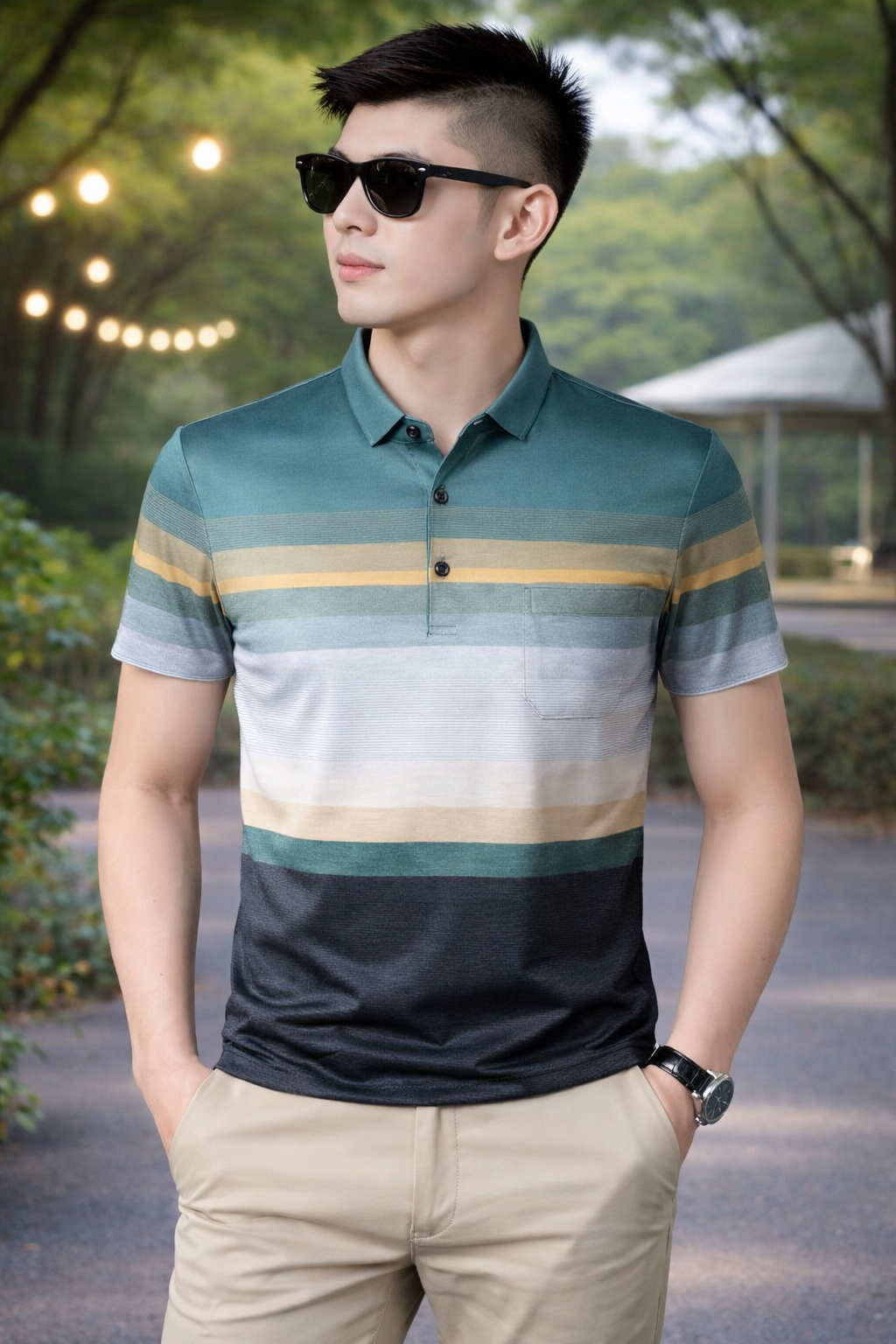 New Synthetic polyester Polo Shirt For Men