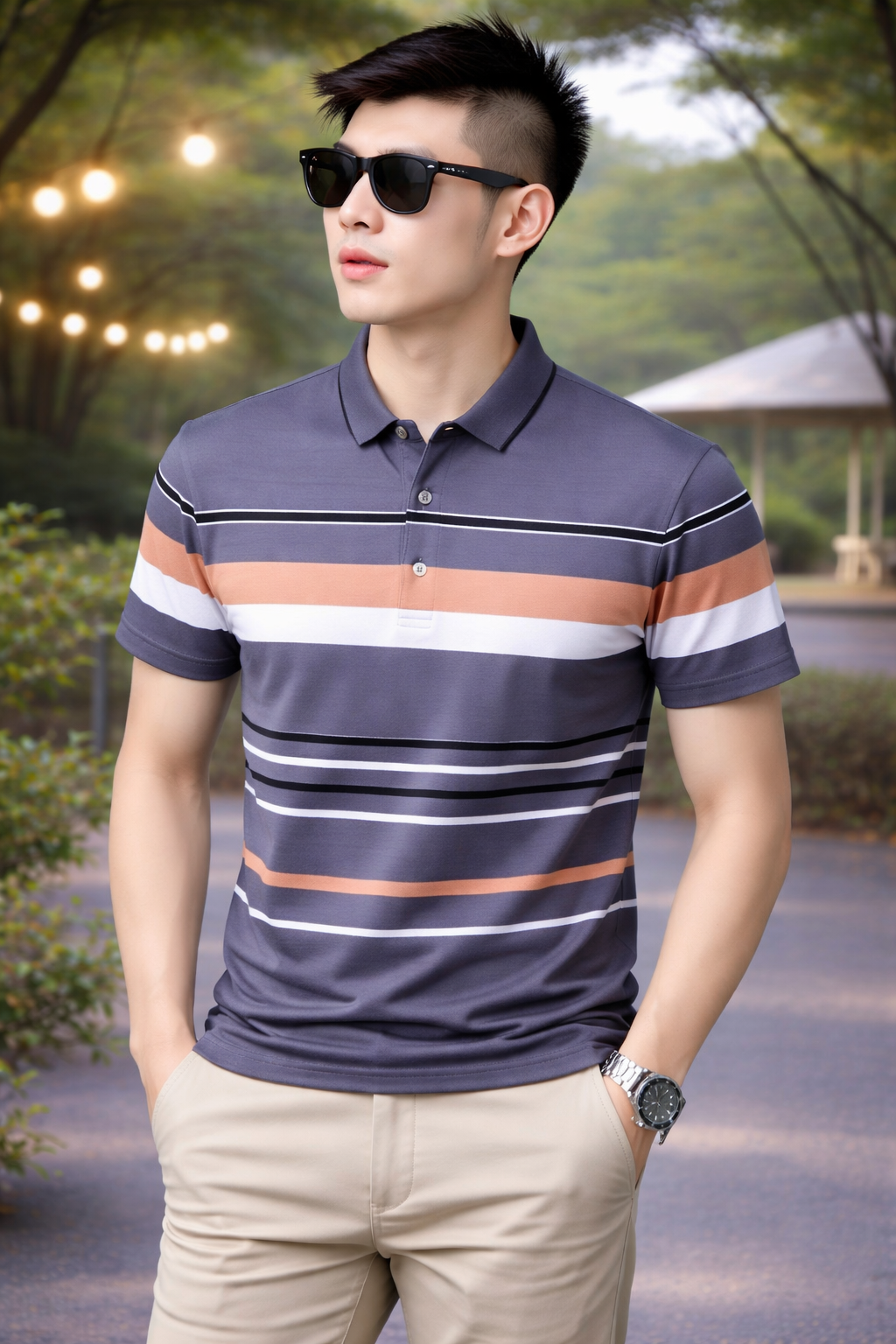 New Synthetic polyester Polo Shirt For Men