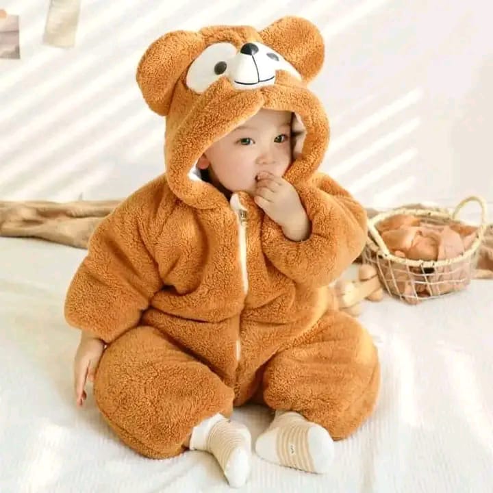 Baby Bear Premium Winter Rompers Hooded Baby Clothes ( Baby Blanket )