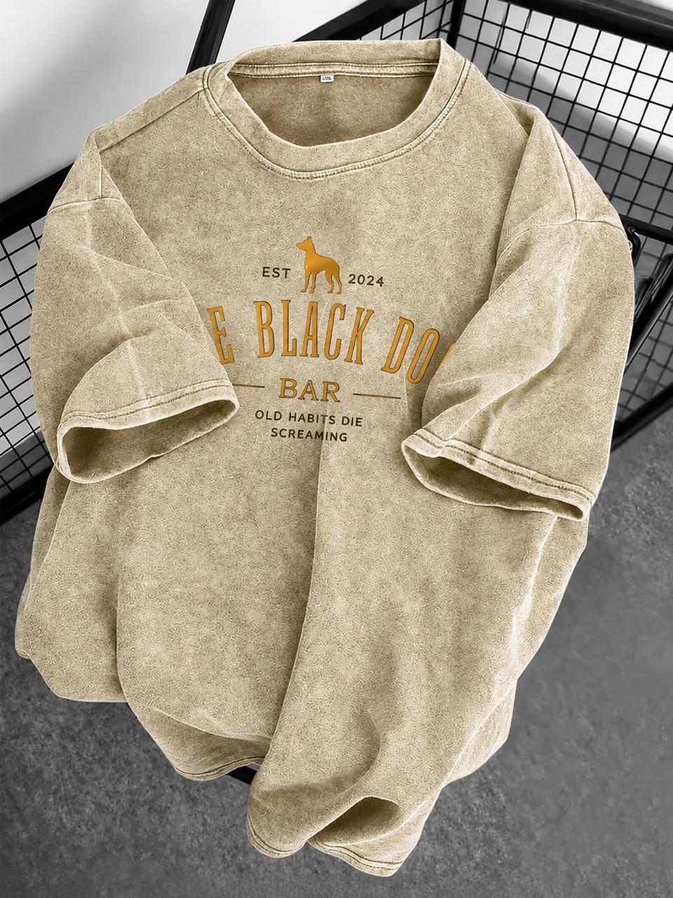 ACID WASH DROP SHOULDER T-SHIRT
