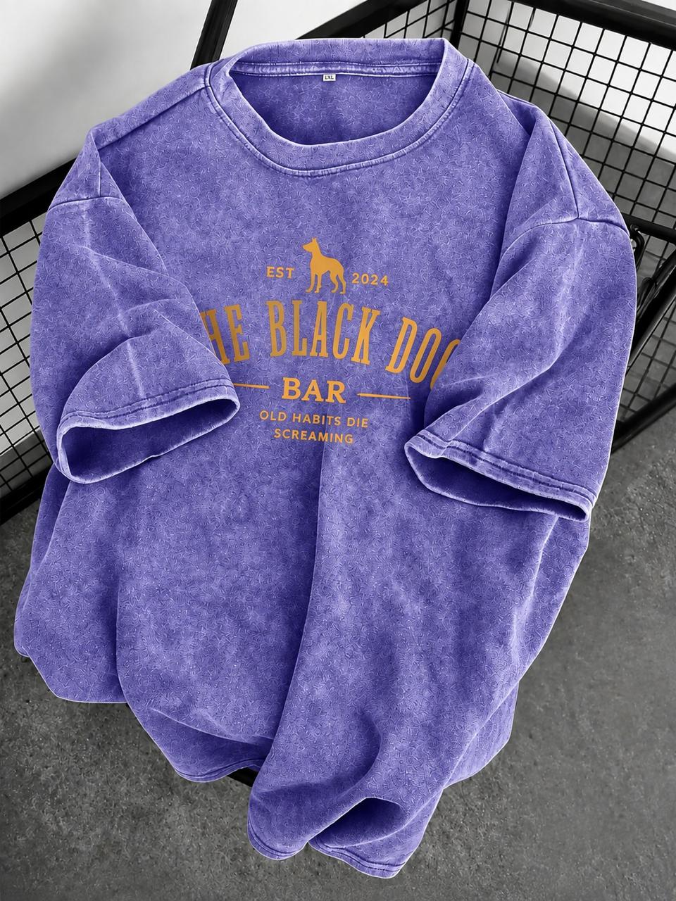 ACID WASH DROP SHOULDER T-SHIRT