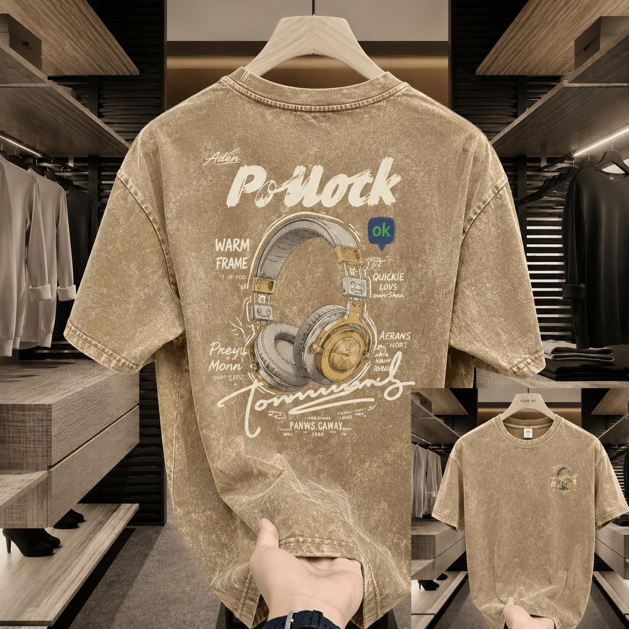 ACID WASH DROP SHOULDER T-SHIRT