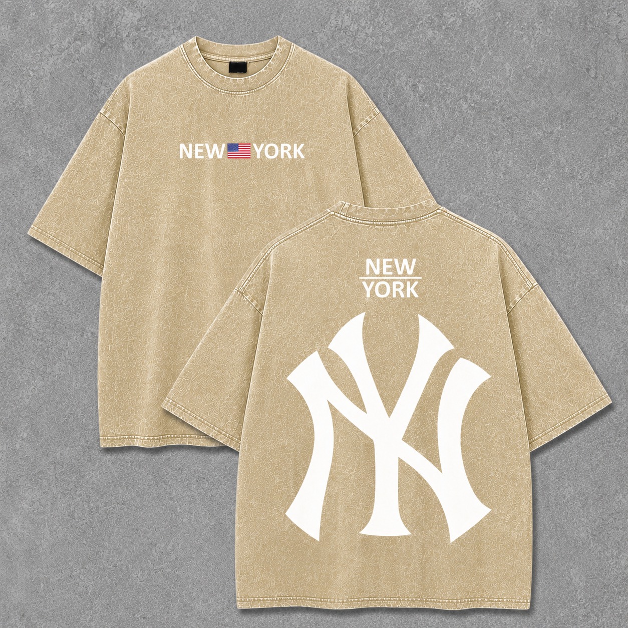 ACID WASH DROP SHOULDER T-SHIRT