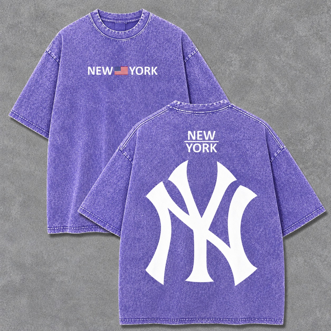 ACID WASH DROP SHOULDER T-SHIRT