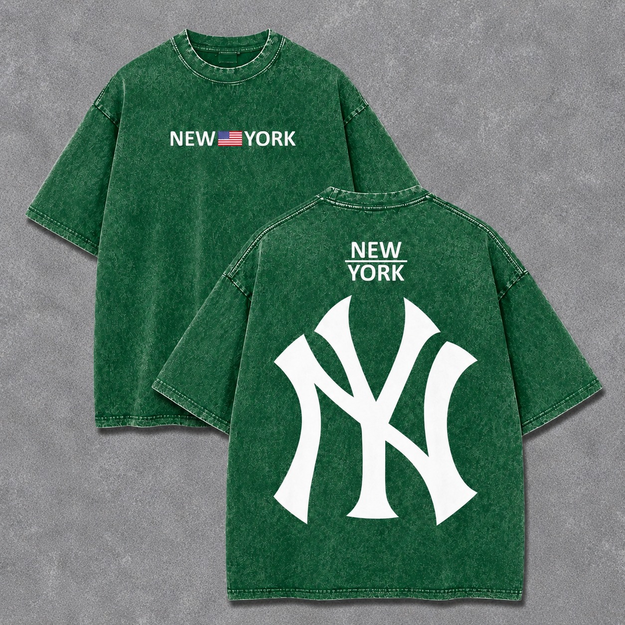 ACID WASH DROP SHOULDER T-SHIRT