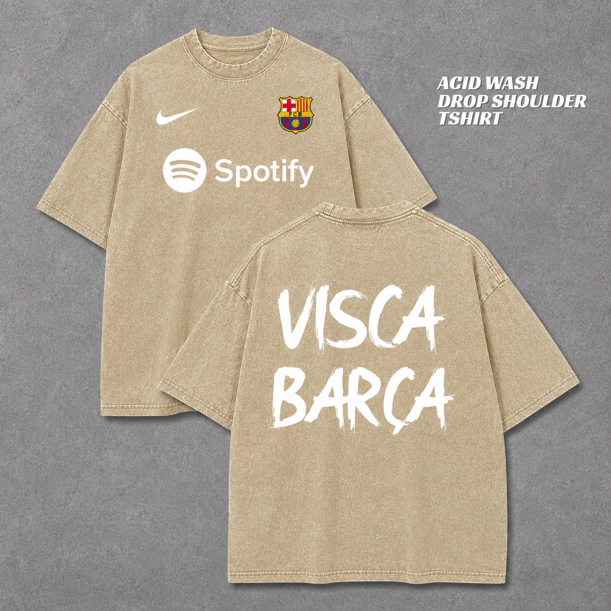 ACID WASH DROP SHOULDER T-SHIRT